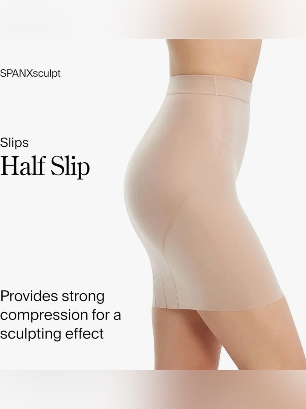 Spanx Smart Grip Half Slip Sz XL